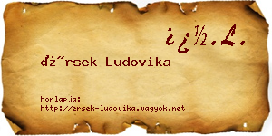 Érsek Ludovika névjegykártya